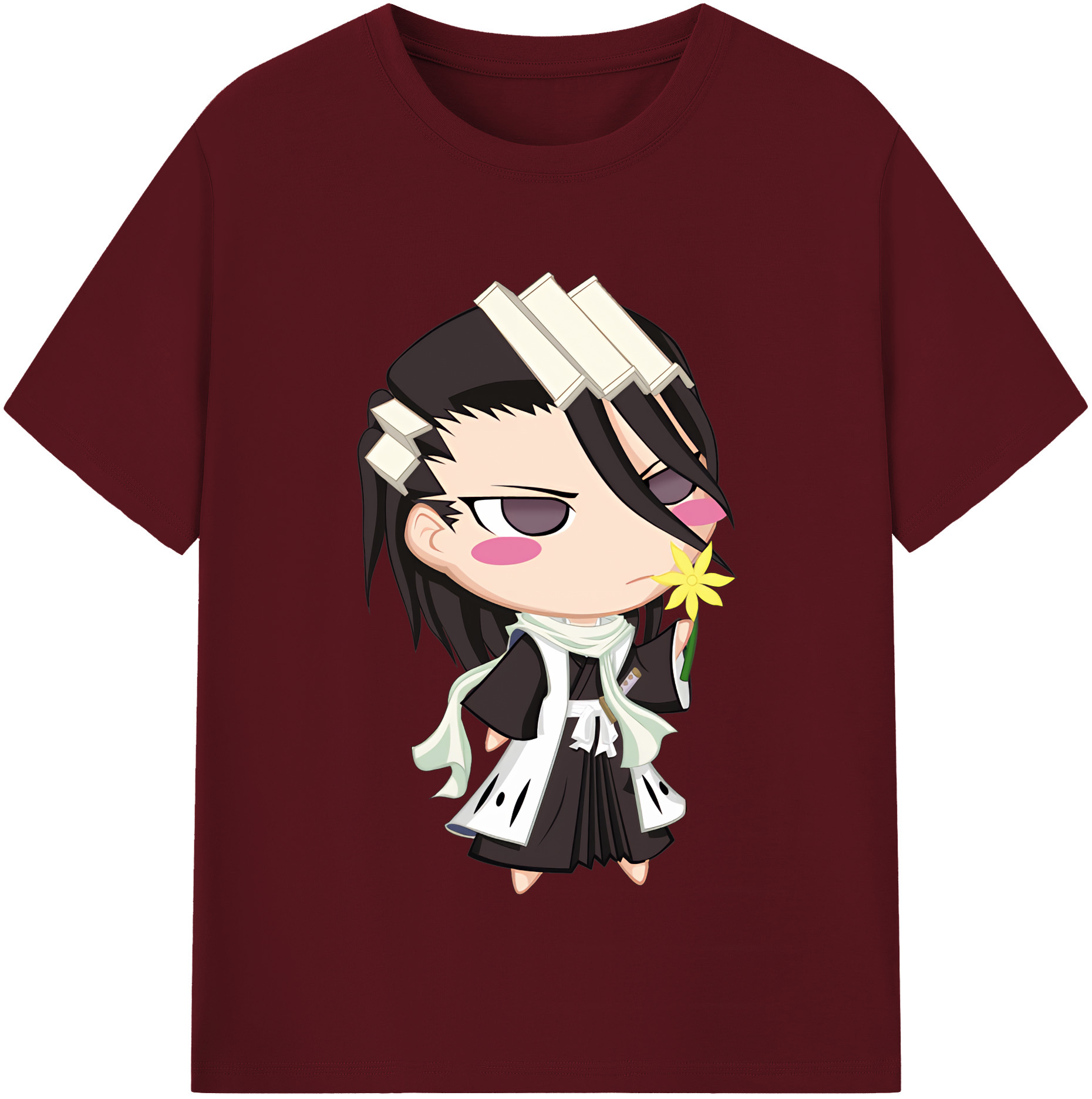 （画像用） ブリーチ くちき びゃくや BLEACH Kuchiki Byakuya 綿100％半袖Tシャツ（フロントプリント）